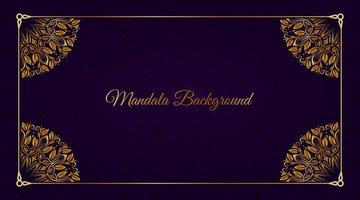 Mandala-Hintergrund, lila Farbe mit Goldlegierung vektor
