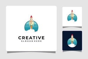 kreativ rocket logotyp mall design inspiration vektor
