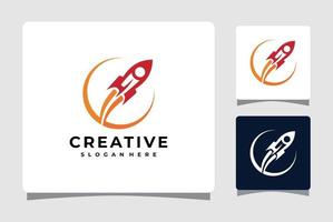 kreativ rocket logotyp mall design inspiration vektor