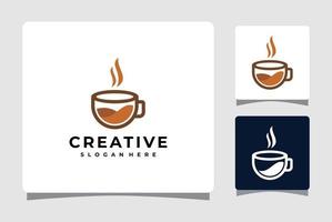 Inspiration für das Design von heißen Kaffee-Logo-Vorlagen vektor