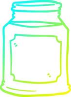 Kalte Gradientenlinie, die Cartoon-Flüssigkeit in einem Glas zeichnet vektor