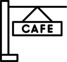 Symbol für die Café-Vektorlinie vektor