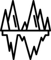 Eisberg-Linie-Icon-Design vektor