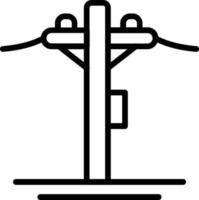 Symbol für die elektrische Turmlinie vektor