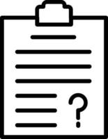 Fragebogen-Line-Icon-Design vektor