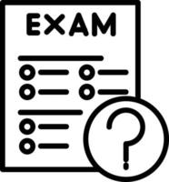 examen vektor linje ikon