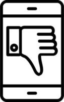 Handy-Line-Icon-Design vektor