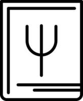 Symbol für Feinschmecker-Vektorlinie vektor