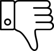 Dislike Line Icon Design vektor