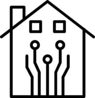 Symbol für Smart-Home-Vektorlinie vektor