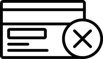 Symbol für die Vektorlinie der Kreditkarte vektor