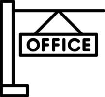 kontor vektor linje ikon