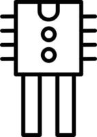 transistor linje ikon vektor