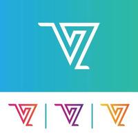 moderna och unika färgglada v brev logotyp ikon vektor mall element, företag, form