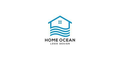 Home-Ozean-Logo-Vektor-Design vektor