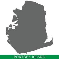 hochwertige Karte der Insel vektor