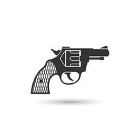 pistol ikon. pistol vektor design illustration. pistol ikon enkelt tecken.