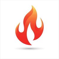 Feuer-Symbol. Flammen-Logo. Feuer-Vektor-Design-Illustration. Feuersymbol einfaches Zeichen. vektor