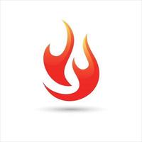 Feuer-Symbol. Flammen-Logo. Feuer-Vektor-Design-Illustration. Feuersymbol einfaches Zeichen. vektor