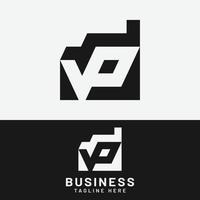 brev monogram vp vp pv fabrik logotyp designmall vektor