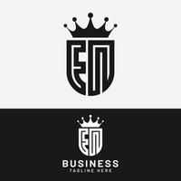 en en ne bokstav monogram initial logotyp designmall vektor