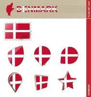 Dänemark Flaggensatz, Flaggensatz vektor