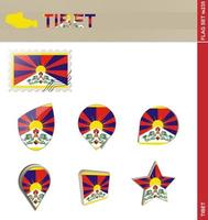 Tibet Flaggensatz, Flaggensatz vektor