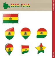 bolivia flagg set, flagg set vektor