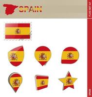 Spanien Flaggensatz, Flaggensatz vektor
