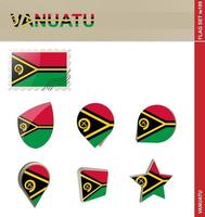 Vanuatu-Flaggensatz, Flaggensatz vektor