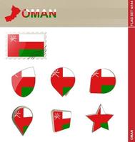 Oman-Flaggensatz, Flaggensatz vektor