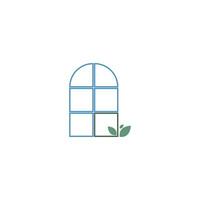 Haus Windows Logo Icon Design Illustrationsvorlage vektor