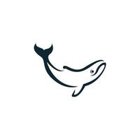 whale ikon logotyp illustration mall vektor