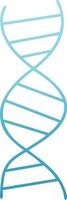 Gradient schattierter Cartoon-DNA-Strang vektor