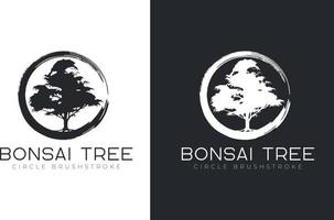 Bonsai-Baum-Logo-Design-Vektorvorlage vektor