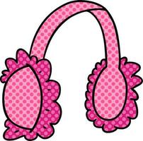Cartoon-Doodle von rosa Ohrenschützern vektor