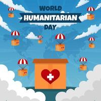 Hintergrund zum Welttag der humanitären Hilfe vektor