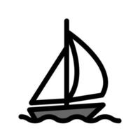 Abbildung Vektorgrafik Yacht-Symbol vektor