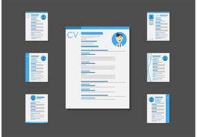 CV-Layout-Vorlagen-Vektoren vektor