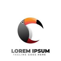 toucan gradient logotyp vektor