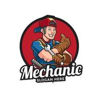 Mechaniker-Logo-Vorlage vektor