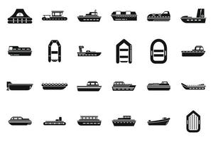 Rettungsbootsymbole setzen einfachen Vektor. Seehilfe vektor