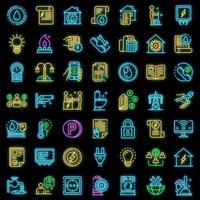 verktyg ikoner som vektor neon