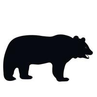 Himalaya-Bären-Vektor-Lager-Illustration. schwarze Silhouette eines Tieres. es steht auf 4 Pfoten. isoliert auf weißem Hintergrund. vektor