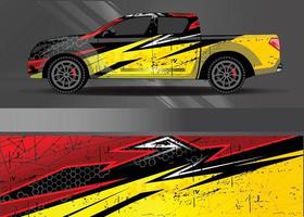 grafik för bil wrap dekal. abstrakt eagle stripe grunge racing och sport bakgrund för racing livery eller daglig användning bil vinyl klistermärke vektor