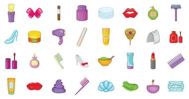 Beauty-Element-Icon-Set, Cartoon-Stil vektor