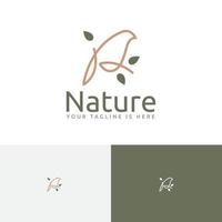 Naturklang kleiner süßer Vogel einfaches abstraktes Logo vektor