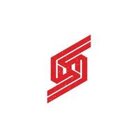 abstraktes Anfangsbuchstabe ss-Logo in roter Farbe isoliert auf weißem Hintergrund für Auto-Detailing-Lieferungen Firmenlogo auch geeignet für Marken oder Unternehmen mit demselben Anfangsnamen vektor
