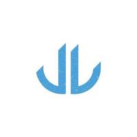abstrakter Anfangsbuchstabe uv-Logo in blauer Farbe isoliert auf weißem Hintergrund für Capital Venture Studio-Logo, das auch für Marken oder Unternehmen mit dem ursprünglichen Namen vu geeignet ist vektor