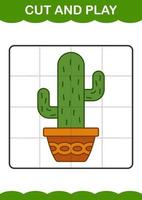 klippa och leka med kaktus vektor
